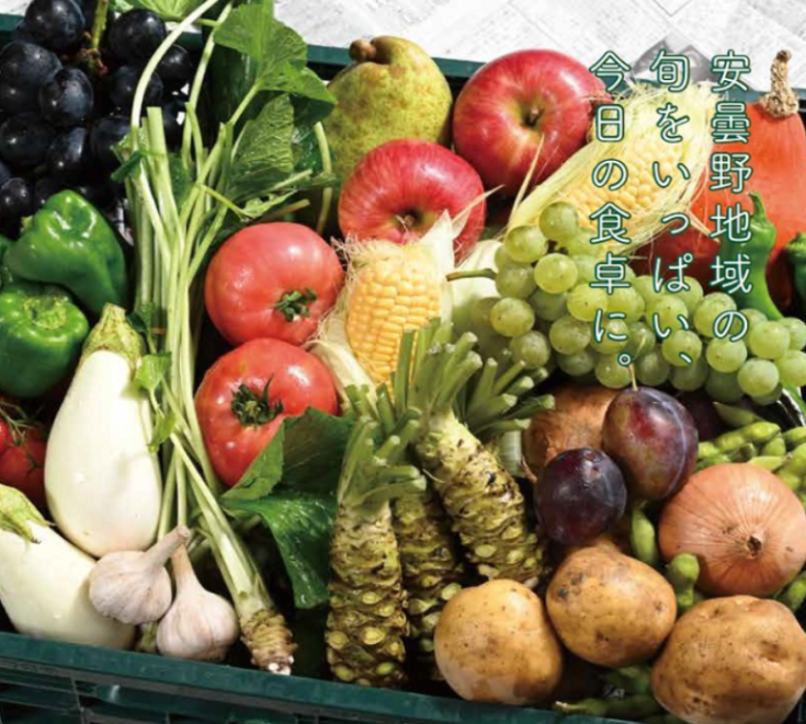 わさびと野菜、果物たちの大王定期市